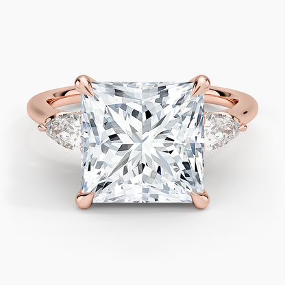 1.60 Carat Princess Halo Design Solitaire Lab Diamond Ring 18K - Florina 