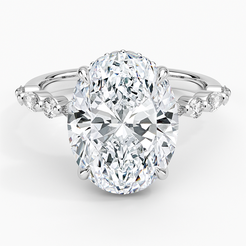 1.60 Carat Princess Halo Design Solitaire Lab Diamond Ring 18K - Florina 