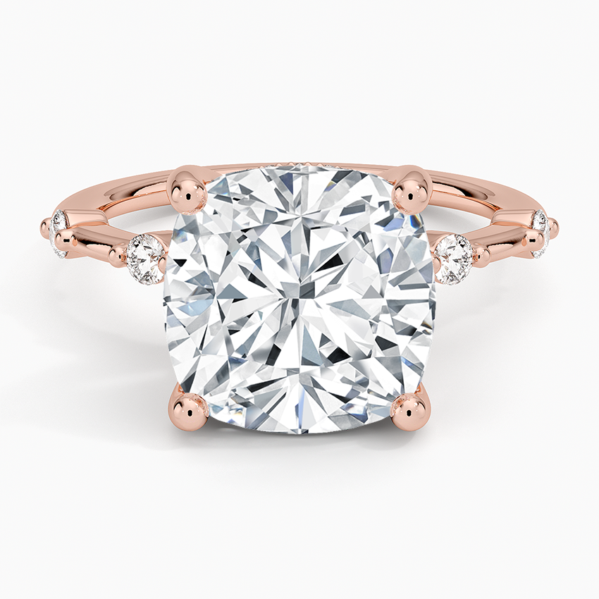 5.20 Cushion Kesim Hidden Halo Tasarım Tektaş Laboratuvar Pırlanta Yüzük - Zelora