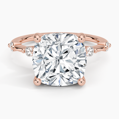 5.20 Cushion Kesim Hidden Halo Tasarım Tektaş Laboratuvar Pırlanta Yüzük - Zelora