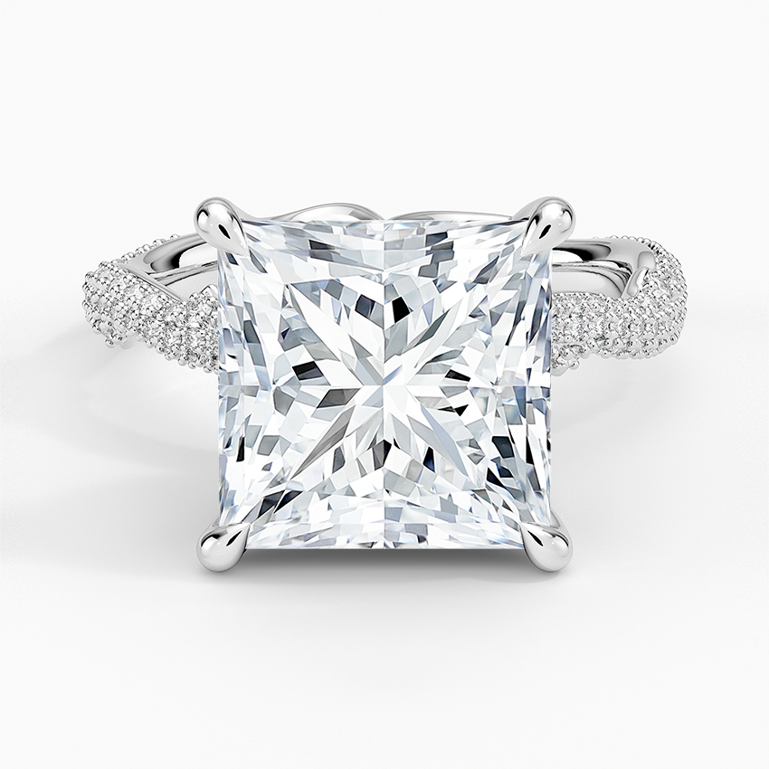 5.75 Prenses Kesim Hidden Halo Tasarım Tektaş Laboratuvar Pırlanta Yüzük - Filara