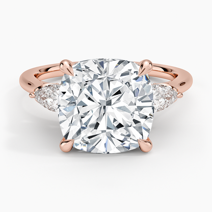 1.60 Carat Princess Halo Design Solitaire Lab Diamond Ring 18K - Florina 