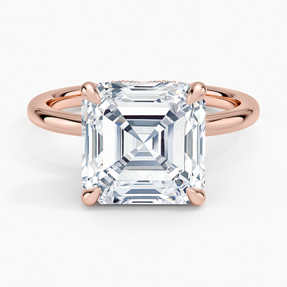 1.60 Carat Princess Halo Design Solitaire Lab Diamond Ring 18K - Florina 
