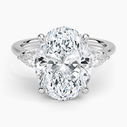 1.60 Carat Princess Halo Design Solitaire Lab Diamond Ring 18K - Florina 