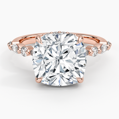 1.60 Carat Princess Halo Design Solitaire Lab Diamond Ring 18K - Florina 