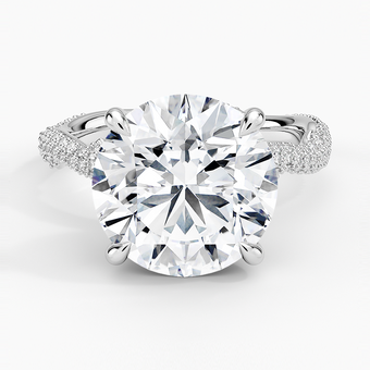 5.75 Karat Hidden Halo Tasarım Tektaş Laboratuvar Pırlanta Yüzük - Sorrento