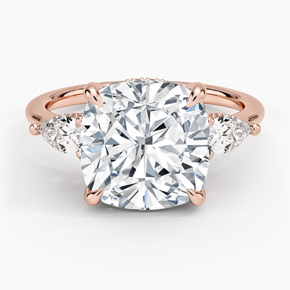 1.60 Carat Princess Halo Design Solitaire Lab Diamond Ring 18K - Florina 