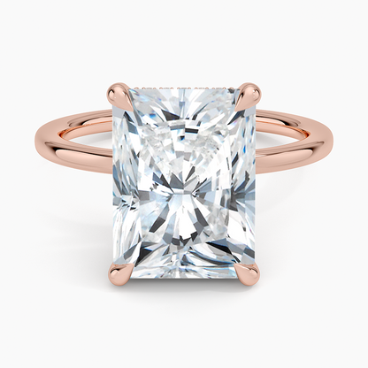 1.60 Carat Princess Halo Design Solitaire Lab Diamond Ring 18K - Florina 