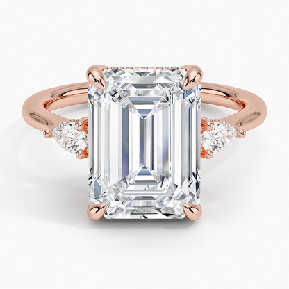 1.60 Carat Princess Halo Design Solitaire Lab Diamond Ring 18K - Florina 
