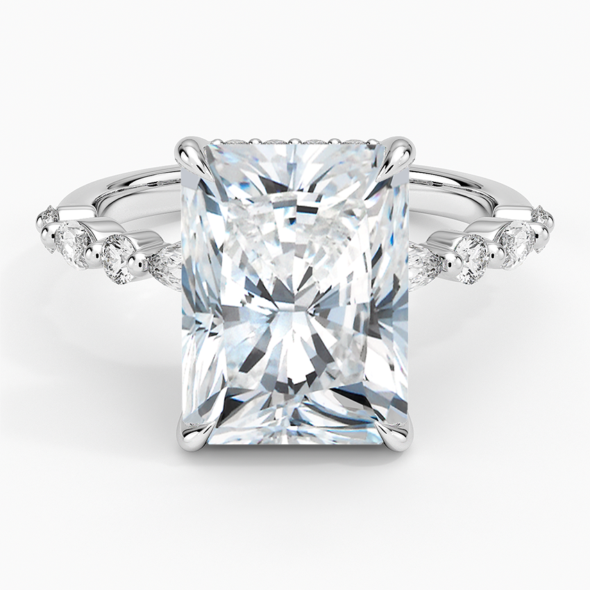 1.60 Carat Princess Halo Design Solitaire Lab Diamond Ring 18K - Florina 