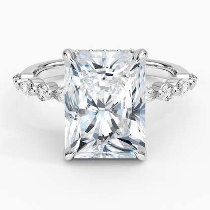 1.60 Carat Princess Halo Design Solitaire Lab Diamond Ring 18K - Florina 