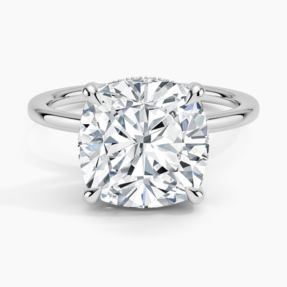 1.60 Carat Princess Halo Design Solitaire Lab Diamond Ring 18K - Florina 