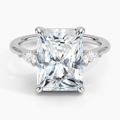 1.60 Carat Princess Halo Design Solitaire Lab Diamond Ring 18K - Florina 