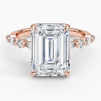 1.60 Carat Princess Halo Design Solitaire Lab Diamond Ring 18K - Florina 