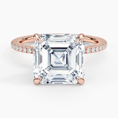 1.60 Carat Princess Halo Design Solitaire Lab Diamond Ring 18K - Florina 