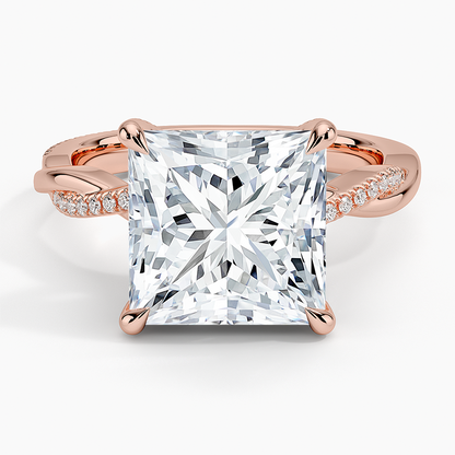 1.60 Carat Princess Halo Design Solitaire Lab Diamond Ring 18K - Florina 