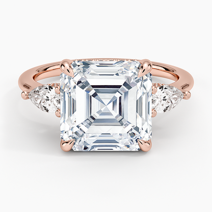 1.60 Carat Princess Halo Design Solitaire Lab Diamond Ring 18K - Florina 