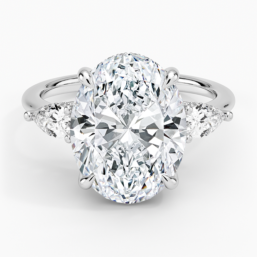 1.60 Carat Princess Halo Design Solitaire Lab Diamond Ring 18K - Florina 