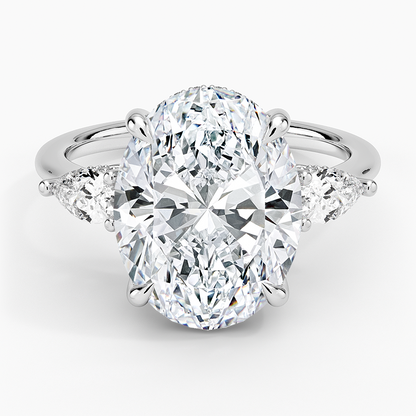 1.60 Carat Princess Halo Design Solitaire Lab Diamond Ring 18K - Florina 