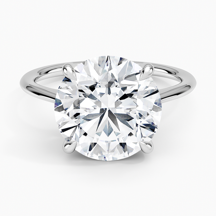 5.10 Karat Yuvarlak Kesim Hidden Halo Tasarım Tektaş Laboratuvar Pırlanta Yüzük - Monaco - Bold Diamonds