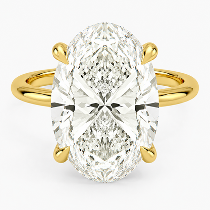 7.00 Karat D-VS Oval Tektaş Laboratuvar Pırlanta Yüzük - Bold Diamonds