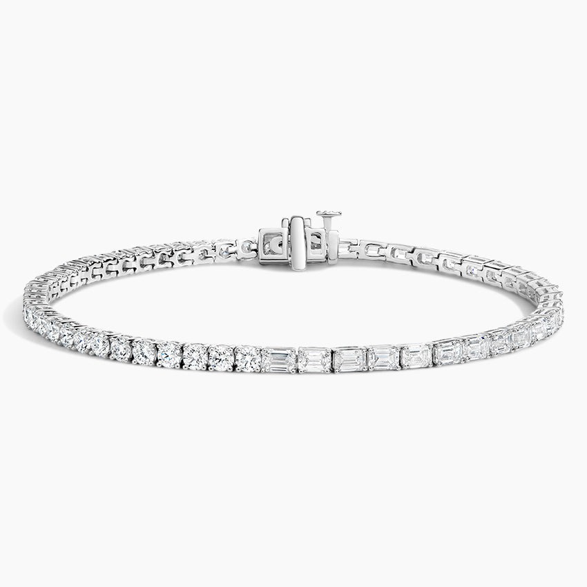 Eşit Sevenler Model 6.00 Karat Emerald Kesim Laboratuvar Pırlanta Bileklik 18K - Bold Diamonds