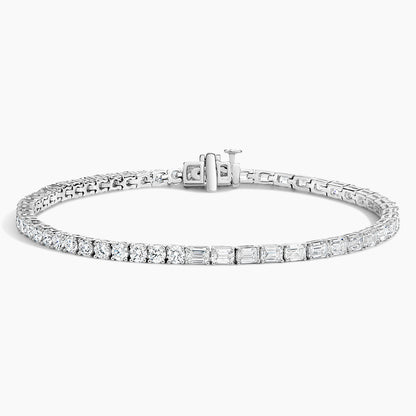 Eşit Sevenler Model 6.00 Karat Emerald Kesim Laboratuvar Pırlanta Bileklik 18K - Bold Diamonds