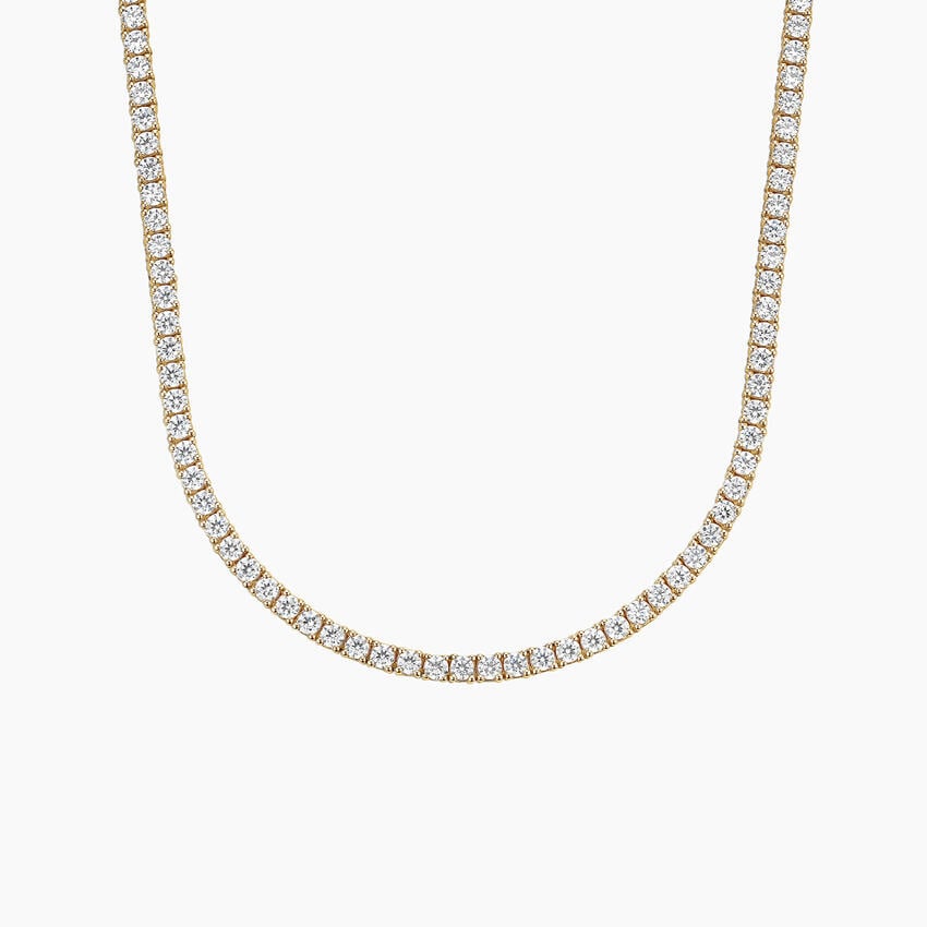 Pırlanta Bahçesi Model 7.00 karat Yuvarlak Kesim Laboratuvar Pırlanta Kolye 18K - Bold Diamonds