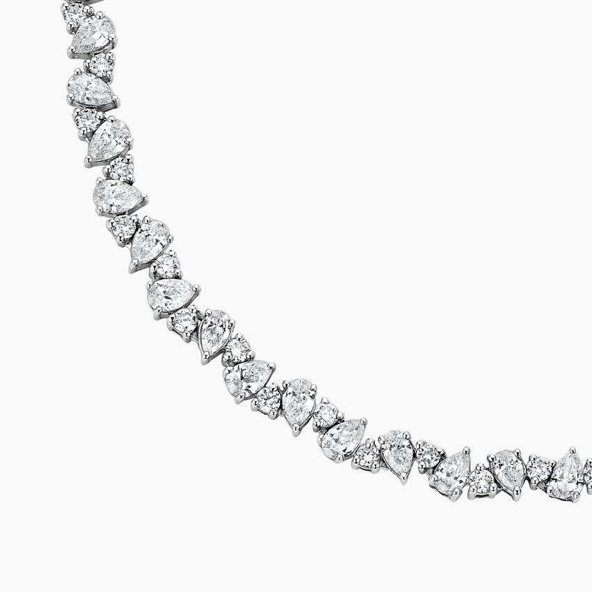 Yıldız Yağmuru Model 7.00 karat Damla Kesim Laboratuvar Pırlanta Kolye 18K - Bold Diamonds