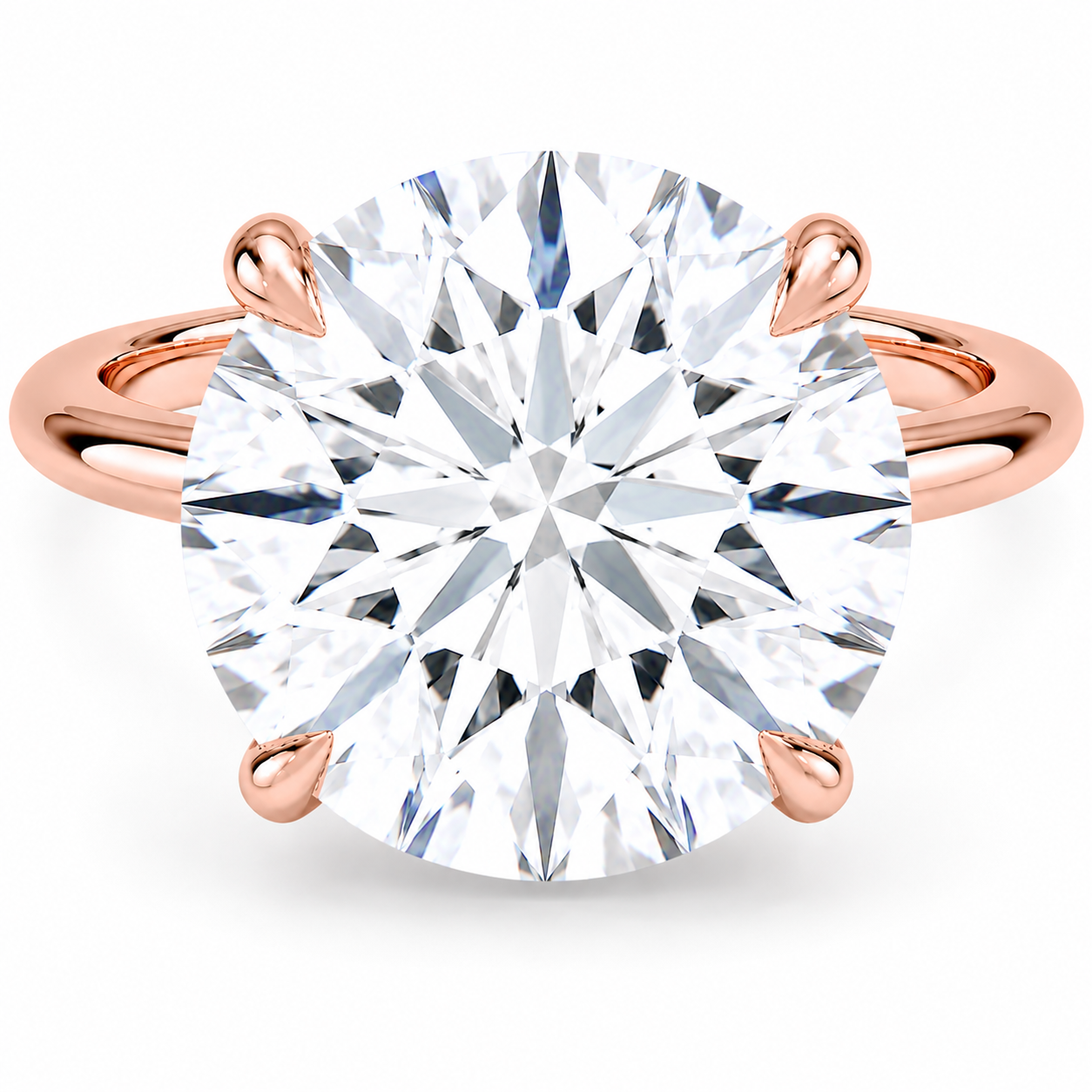 7.00 Karat Yuvarlak Kesim D-VS Tektaş Laboratuvar Pırlanta Yüzük - Bold Diamonds
