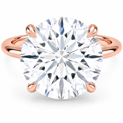 7.00 Karat Yuvarlak Kesim D-VS Tektaş Laboratuvar Pırlanta Yüzük - Bold Diamonds