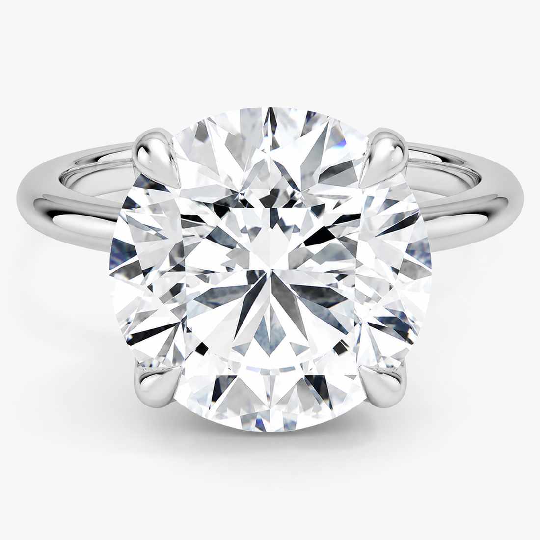 6.00 Karat Yuvarlak Kesim D-VS Tektaş Laboratuvar Pırlanta Yüzük - Bold Diamonds
