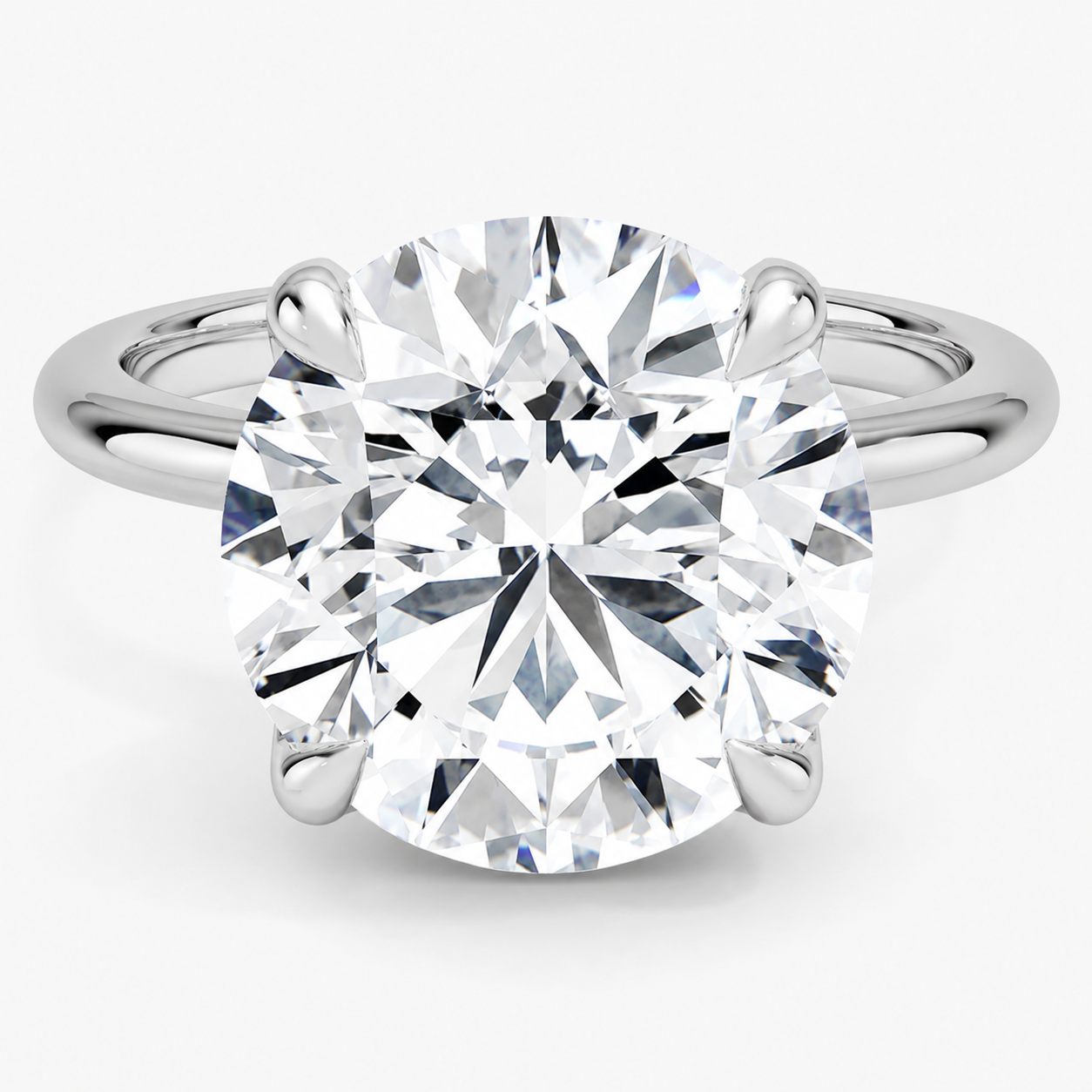 6.00 Karat Yuvarlak Kesim D-VS Tektaş Laboratuvar Pırlanta Yüzük - Bold Diamonds