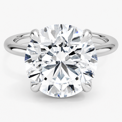 6.00 Karat Yuvarlak Kesim D-VS Tektaş Laboratuvar Pırlanta Yüzük - Bold Diamonds