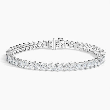 Su Yolu Model 9.00 Karat Marquise Kesim Laboratuvar Pırlanta Bileklik 18K - Bold Diamonds