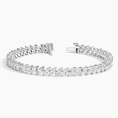 Su Yolu Model 9.00 Karat Marquise Kesim Laboratuvar Pırlanta Bileklik 18K - Bold Diamonds