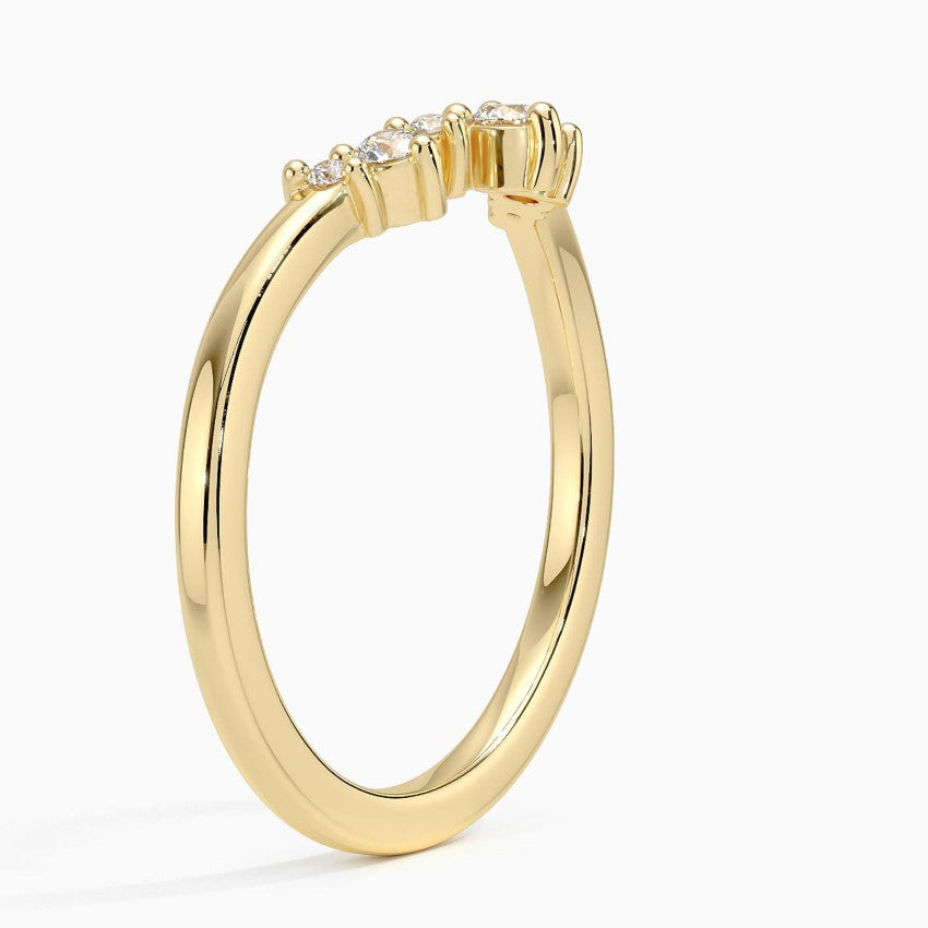 Tamamlayıcı 0,25 Karat Yuvarlak Kesim Laboratuvar Pırlanta Yüzük 18K - Bold Diamonds