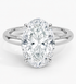 4.30 Karat Oval Kesim Hidden Halo Tasarım Tektaş Laboratuvar Pırlanta Yüzük - Salzburg - Bold Diamonds