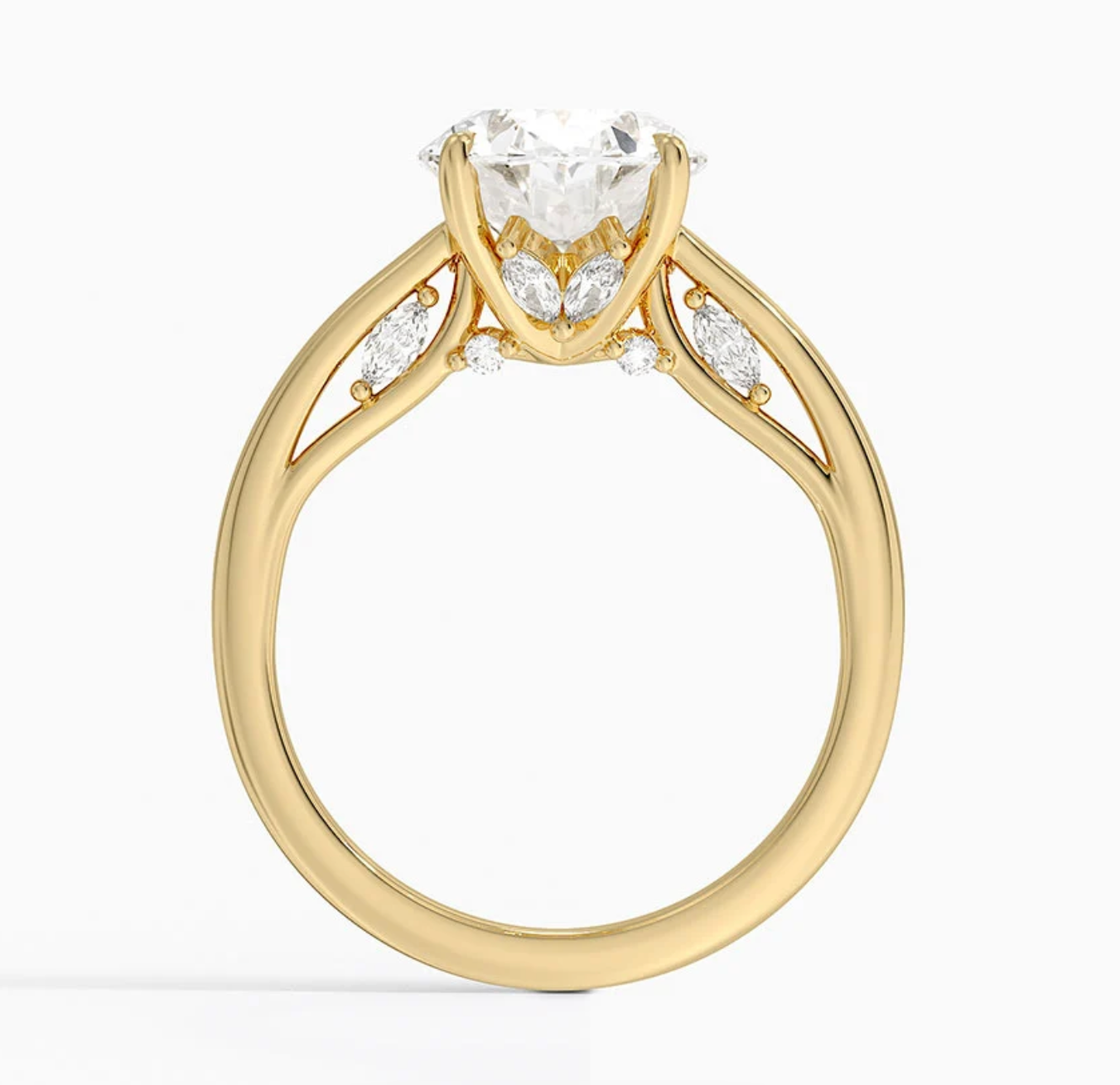 4.30 Karat Oval Kesim Hidden Halo Tasarım Tektaş Laboratuvar Pırlanta Yüzük - Salzburg - Bold Diamonds