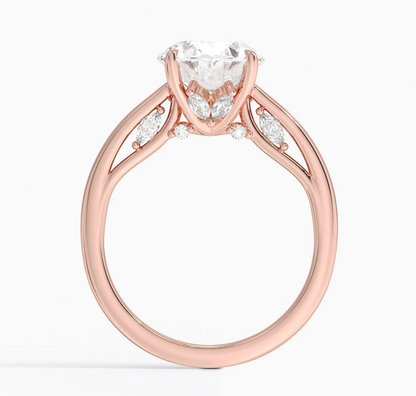 4.30 Karat Oval Kesim Hidden Halo Tasarım Tektaş Laboratuvar Pırlanta Yüzük - Salzburg - Bold Diamonds