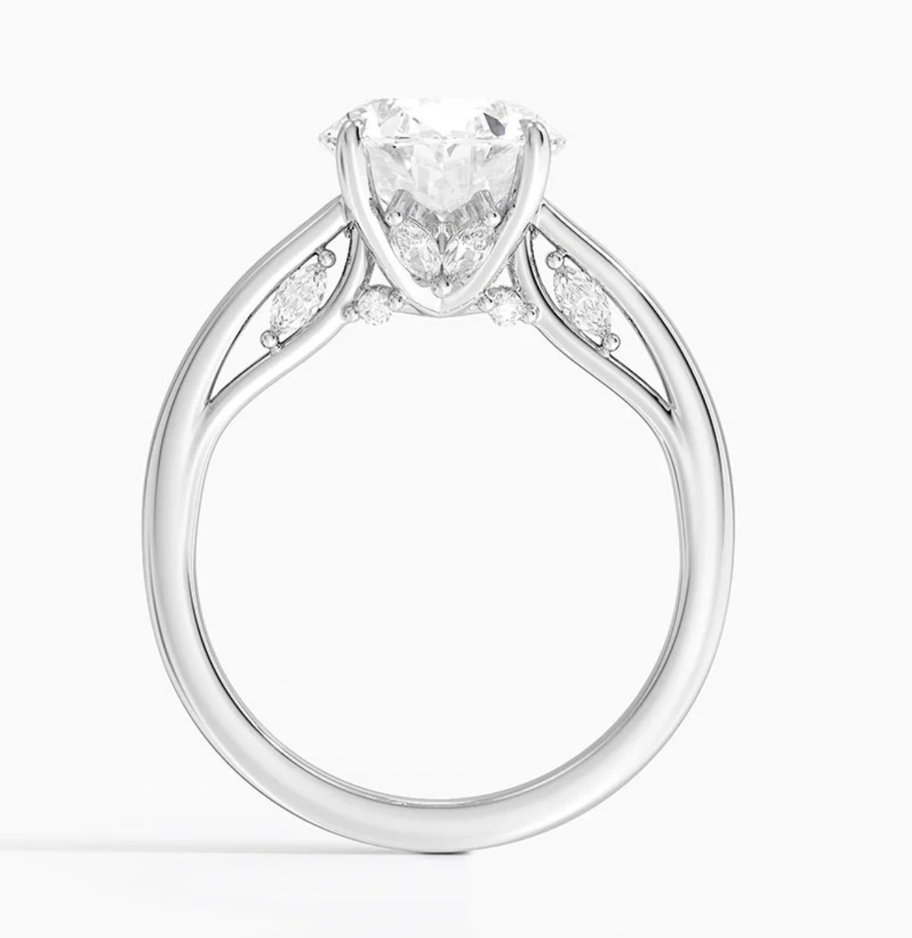 5.30 Karat Oval Kesim Hidden Halo Tasarım Tektaş Laboratuvar Pırlanta Yüzük - Salzburg - Bold Diamonds
