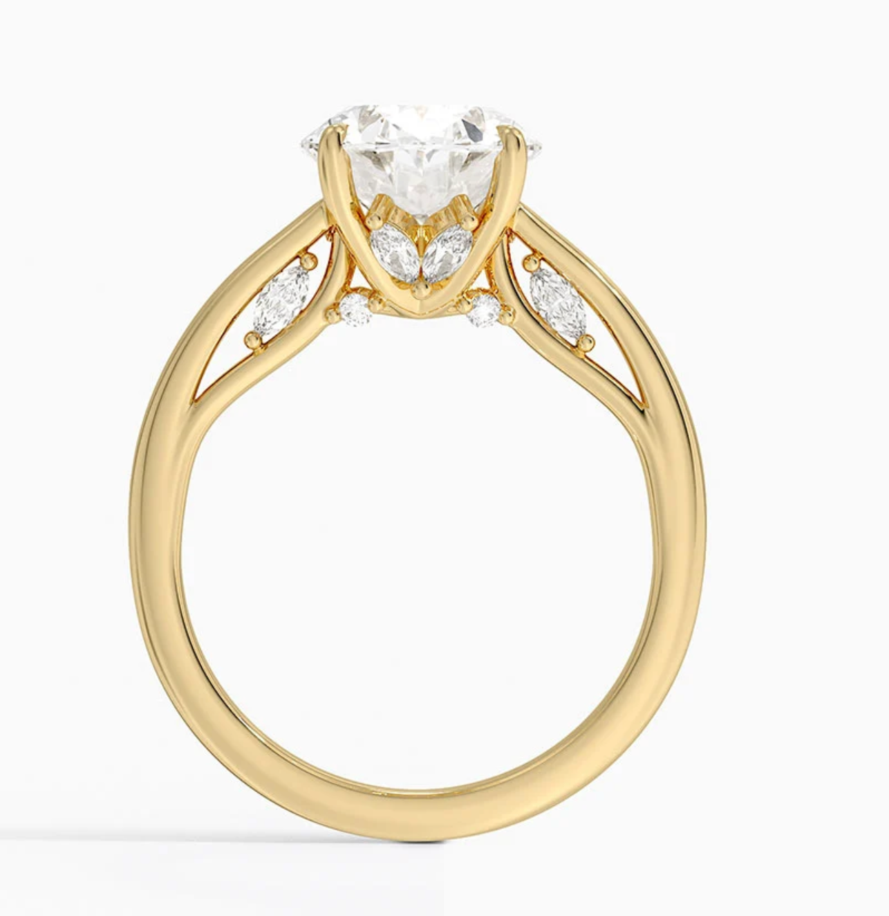 5.30 Karat Oval Kesim Hidden Halo Tasarım Tektaş Laboratuvar Pırlanta Yüzük - Salzburg - Bold Diamonds