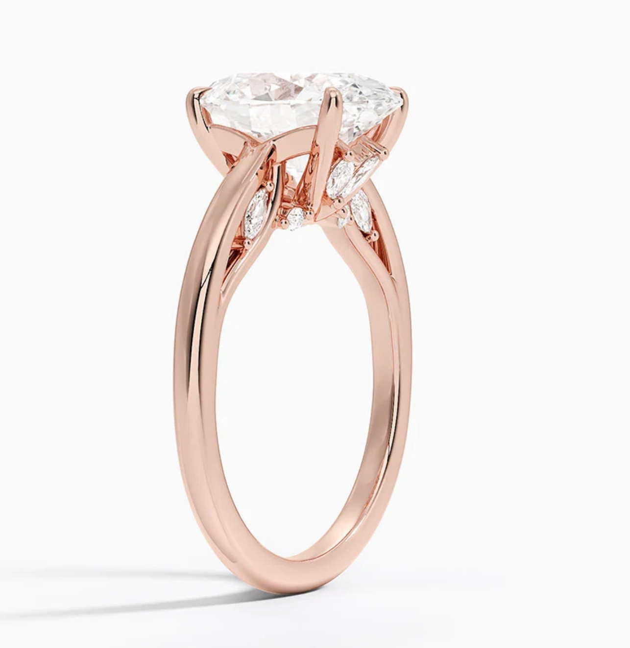 5.30 Karat Oval Kesim Hidden Halo Tasarım Tektaş Laboratuvar Pırlanta Yüzük - Salzburg - Bold Diamonds