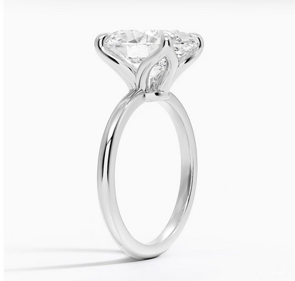 7.00 Karat D-VS Oval Tektaş Laboratuvar Pırlanta Yüzük - Bold Diamonds