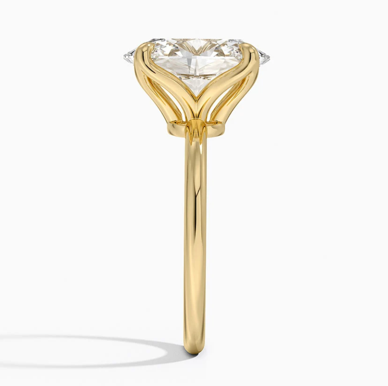 7.00 Karat D-VS Oval Tektaş Laboratuvar Pırlanta Yüzük - Bold Diamonds