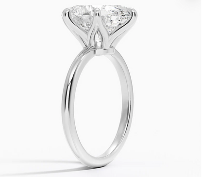 Altı Tırnak 7.00 Karat D-VS Oval Tektaş Laboratuvar Pırlanta Yüzük - Bold Diamonds