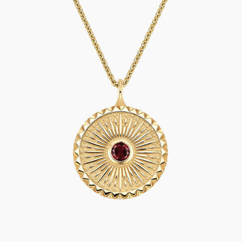Güneş 1.00 Karat Laboratuvar Garnet Kolye