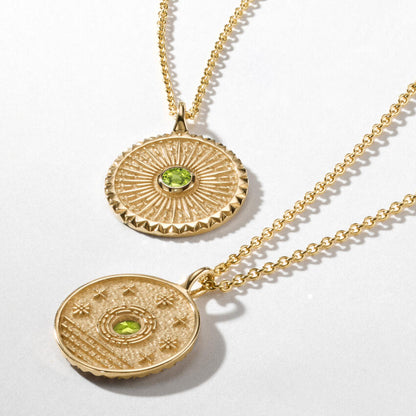 Güneş Model 1.00 karat Peridot Kolye 18K - Bold Diamonds
