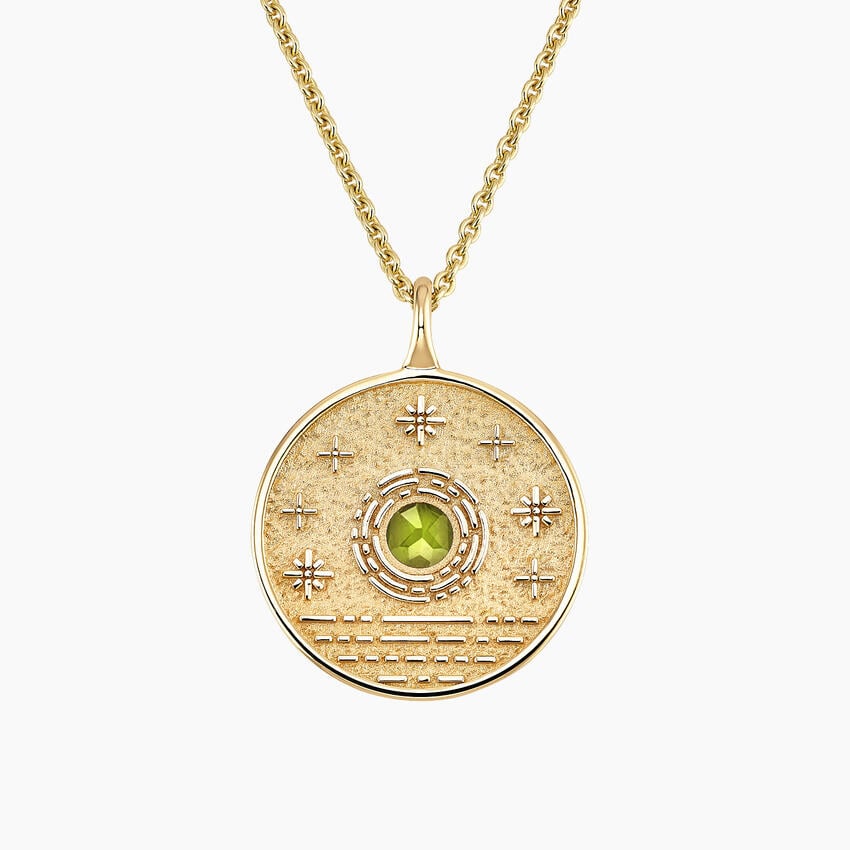 Güneş Model 1.00 karat Peridot Kolye 18K - Bold Diamonds