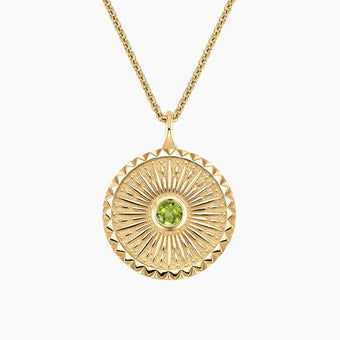 Güneş 1.00 Karat Peridot Kolye
